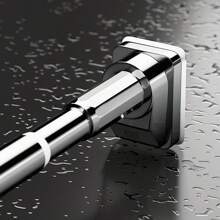 Metalowy drążek napinający do zasłony prysznicowej jest regulowany, drążek podtrzymujący szafę jest teleskopowy i ma antypoślizgową silikonową podstawę, bez konieczności wiercenia. Drążek na zasłonę i drążek do suszenia ubrań nadają się do wielu zastosowań, takich jak łazienki, kuchnie i balkony.