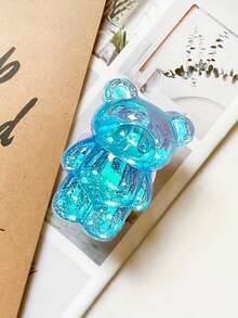 Giá đỡ điện thoại hình gấu dễ thương, giá đỡ điện thoại để bàn 3D màu trơn phủ bột kim tuyến, tương thích với điện thoại và Android, quà tặng sinh nhật cho gia đình và bạn bè, giá đỡ điện thoại có thể thu gọn, phụ kiện điện thoại. - Nhiều màu - Xem 14