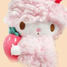 MINISO Strawberry Plush Piano Ornament, Fluffy Shape+Strawberry Elements, Hanging Keys, Bags, Friends' Birthday Gifts, Holiday Gifts (1 PC) - Pink - View 6