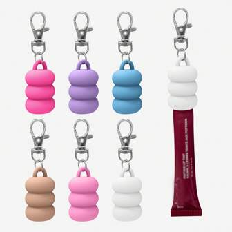 1pc Keychain Lip Balm Holder Cap - Replacement Cap With Stopper, Lip Gloss Keychain, Convenient Keyring Accessory For Women & Moms, Prevent Loss