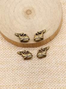 10 件 15x10 毫米（0.59x0.39 英寸）鲨鱼吊坠适用于 DIY 珠宝制作项链钥匙扣手机链手链制作配件手工工艺品制作配件