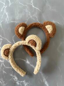 Tiaras de animais de desenho animado, orelhas de urso peludo, arco de cabelo, orelhas de rato de pelúcia, faixa de cabelo para lavar o rosto, acessório de cosplay - Multicolorido - Ver 6
