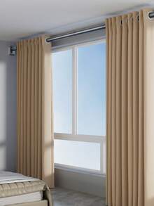 1 件黑色方头不锈钢伸缩杆，无需钻孔，不锈钢家用窗帘杆，卧室衣柜晾衣杆，多功能阳台晾衣杆，伸缩浴室浴袍毛巾杆，家用窗帘杆，浴室伸缩毛巾挂杆。浴室装饰