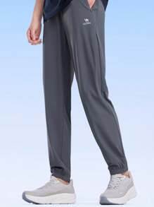 CAMEL CROWN Men's Ice Silk Sweatpants, Breathable Quick-Dry Casual Running Pants - Castle Gray - View 2