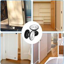 Stainless Steel Magnetic Adhesive Door Lock Fixer Clip - màu đen - Xem 5