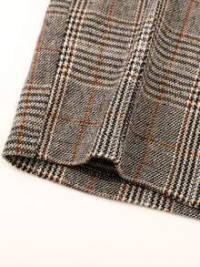 EARO French Retro Design High-End Fashion Casual Plaid Women's Pants, Solid Color Elegant Fitted Slim Comfortable Wool Blend Casual Suit Pants For Autumn/Winter