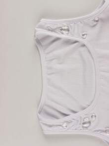 Summer Street Solid Color Slim Fit Tops Sleeveless Square Neck Rhinestone Tank Top Casual For Women