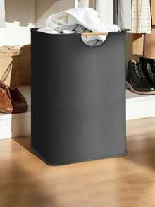 1 pezzo Cestino portabiancheria pieghevole a colore unito, nero, per vestiti, pantaloni, scarpe, jeans, stivali, gonne, cestino per il bucato, cesto per il bagno, cesto, cesto di stoccaggio, cesto portabiancheria pieghevole, cesto di stoccaggio per bambole