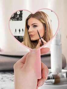 Herzförmiger Reisespiegel - Eleganter tragbarer Schminkspiegel, kompakter Schminkspiegel für Frauen und Mädchen, perfektes Valentinstags-Geschenk, Jahrestags-Geschenk, Brautjungfern-Geschenk, Geburtstagssurprise, süße Badezimmer-Deko, Schlafzimmer-Kommode-Accessoire, Sommer-Urlaubsutensilie, romantisches Hochzeitsgeschenk, süße BFF-Geschenkidee, Paar-Geschenk, Geschenk für Fernbeziehung, Muttertagsandenken, BFF-Geschenk