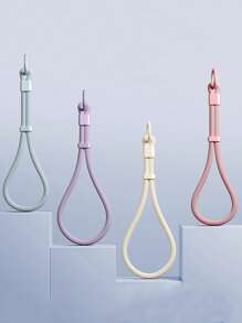 1pc Minimalist Adjustable Short Strap Buckle Lanyard, Phone Lanyard, Water Bottle Holder, Key Chain, Wrist Strap With Pad