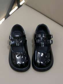1 Paio di Nuove Scarpe Piatte Stringate Monocolore, Scarpe da Prestazione con Suola Morbida, Scarpe da Principessa Stile Britannico per Ragazze, alla Moda, Confortevoli, Antiscivolo, Durevoli, Leggere, Scarpe in Pelle Piccole