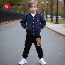 Prendas de punto para niños para hombres y mujeres, tops infantiles casuales de moda - Azul Marino - Ver 5