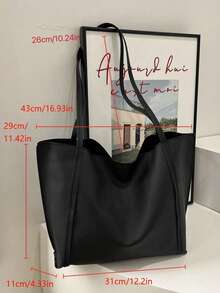 轻便商务休闲简约单肩托特包，适合青少年、女性、大学生、年轻职场人士和上班族，完美适用于办公室、大学、工作、商务、通勤、户外活动、旅行、野餐，也可作为背包使用。大容量，便携易用，适合青少年、女性、大学生，也适用于办公室、大学、高中等场合。时尚新款女士大号包