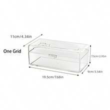 1pc Classic Polished Plastic Jewelry Storage Box With Snap Closure - Dustproof & Waterproof Transparent Desktop Organizer Box, Can Store Necklaces, Rubber Bands, Hair Clips, Hair Ties - Also Suitable As Desktop Jewelry Box, Cable Organizer Box, Small Card And Accessory Storage Box - Clear - View 14