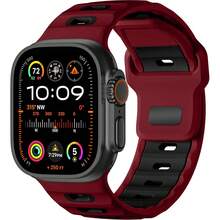 Color Blocking Sport Band Compatible With Apple Watch Ultra Men Women 49mm 46mm 45mm 44mm 42mm 41mm 40mm 38mm, Soft Silicone Strap Solo Loop Wrist Bands Compatible With IWatch Series 10 9 Ultra 2 SE 8 7 6 5 4 3 2 1
