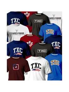 Kit 5 Or 3 TXC Men's T-Shirt Texas T-Shirt Assorted Rubberized Print Country Rodeo - 5件套T卹 - 查看 7