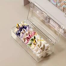1pc Classic Polished Plastic Jewelry Storage Box With Snap Closure - Dustproof & Waterproof Transparent Desktop Organizer Box, Can Store Necklaces, Rubber Bands, Hair Clips, Hair Ties - Also Suitable As Desktop Jewelry Box, Cable Organizer Box, Small Card And Accessory Storage Box - Clear - View 8