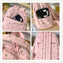 Japanese Style Mini Backpack For Kids - Cute Printed Small Rucksack, Lightweight School Bag For Primary Students - Pink - View 5