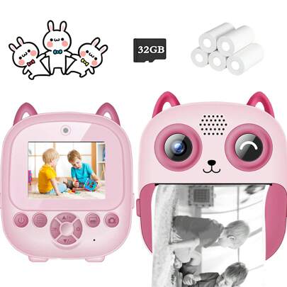 Cámara instantánea para niños, cámara digital de juguete con video HD para niños y niñas de 3 a 12 años, regalo de Navidad, cumpleaños y festivales para niños de 3, 4, 5, 6, 7, 8 y 9 años, cámara digital para niños, juguete de cámara, cámara para bebés