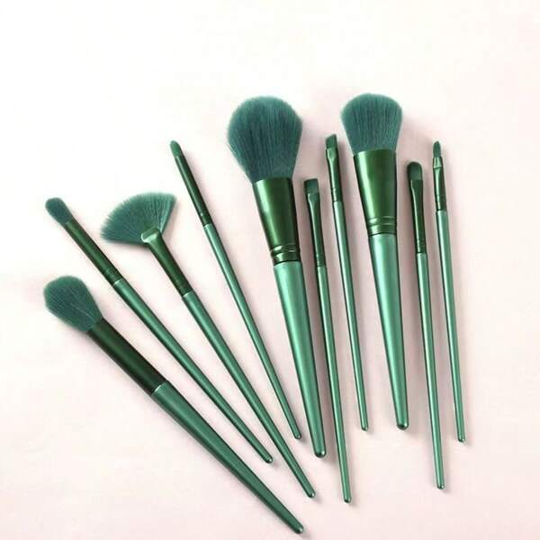 11pcs Soft Bristle Makeup Brush Set, Portable Eyeshadow Blush Highlighter Brushes, Beginner Makeup Tools