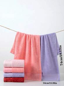 1/3/5/8 pièces Serviettes, couleurs assorties, motif jacquard en forme de cœur, rectangulaire 34 x 74 cm, convient pour les hommes, les femmes, les couples, les adultes, le lavage du visage, le séchage des mains, la maison, la salle de bain, l'hôtel, la salle de sport, les voyages, la cuisine, le salon, le spa