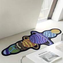 1 块彩色宇宙星球地毯，适用于天文和太空主题家居，卧室装饰地毯，小地毯，地毯，家居装饰，客厅地毯，卧室地毯，客厅装饰，户外地毯，可洗地毯，毛绒地毯，毛绒地毯，秋冬地毯，厚实/蓬松 - 彩色 - 查看 2