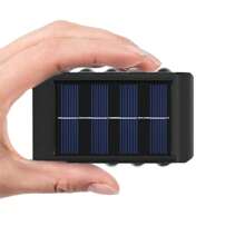 10LED Beads Solar Up Down Lights Outdoor Waterproof, Modern Nordic Sconce Illuminate Outside Sunlight Sensor Lamp, Black Exterior Light Fixture Wall Mount For House Garden Porch(Warm Light,1pc) Fall Decor House Decor Outdoor Decor