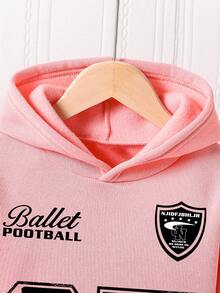 Ensemble sweat-shirt à capuche et pantalon de jogging imprimé numérique pour préadolescentes - Rose bonbon - Voir 4