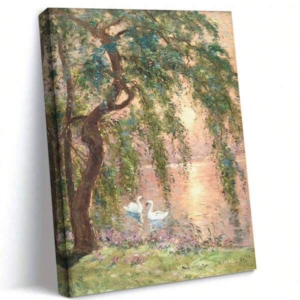 1pc [Vintage Framed Printing] Vintage Scenery, Landscape And Nature Wall Paintings Are The Perfect Choice For Decorating New Homes, Simple Yet Elegant, Suitable For Living Rooms, Bedrooms, Corridors, Study Rooms, Vintage, Animals, Travel