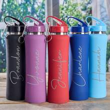 1PC Personalized Engraved 600ml Water Bottles With Straw,Christmas Gifts, Valentine's Day Gifts,Wedding Gifts,Back To School Season,Engraved Insulated Water Bottle,Name Water Bottle,Custom Steel Water Bottle,Wedding Gifts For Him/Her,Bridesmaid GIft,Anniversary Gifts, Teacher's Day Gifts, Gifts For Fathers/Mothers - Multicolor - View 2