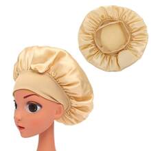 1 件儿童帽，纯色缎面丝滑弹力睡眠帽，时尚护发帽便宜旅行必备儿童节日必备婴儿帽丝缎儿童睡帽卷发自然丝质帽 - 彩色 - 查看 21