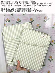 11 Zoll 13 Zoll minimalistischer karierter Reißverschluss Laptop-/Tablet-Schutz für Damen für Arbeit und Schule. Flauschige karierte Tasche, karierte Laptop-Tasche, Laptop-Hülle, Laptop-Sleeve, Laptop-Cover, Computertasche, karierte minimalistische Geschenke für Lehrer, Lehrerbedarf, Lehrertasche, Dankeschön-Lehrer, Collegetasche, Collegebedarf, Schulanfang, Schulmaterial, Schulmaterial für Lehrer, Collegestudenten, Klassenzimmer-Laptoptaschen, Klassenzimmer-Taschen, Lehrerlagerungstaschen, Klassenzimmer-Organizer-Taschen - Grün - Übersicht 3