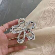 Silver/Gold Metal Flower Hair Clip Cute Sweet Girls Accessories - Bạc - Xem 6