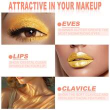 1pcs Liquid Highlighter - Shimmering Highlighter With Buildable Glow, High Quality & Long-Lasting Formula, Multi-Use As Eyeshadow, Facial & Body Highlighter For Parties, Stage Makeup, Everyday - Lightweight Liquid Shine For Cheeks, Eyes, Shoulders, Clavicle - Makeup Essential, Party Glow, Clear Glass Packaging, Precise Cap Design, Glossy Finish, Smooth Application, Festival Goers - 彩色 - 查看 7