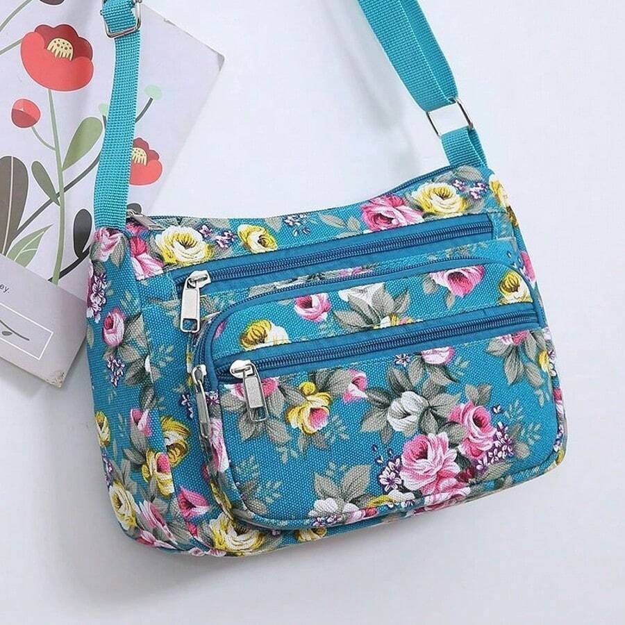 Shoulder Bags For Women Flowers Crossbody Bags Waterproof Lightweight Messenger Purses And Handbags Cloth Mother Bag,Crossbody Bags For Women Nylon Shoulder Bag Floral Multi-Pocket Purses And Handbags,Crossbody Bag For Women Nylon Multi Pockets Shoulder Bag Waterproof Floral Messenger Satchel Purses And Handbags