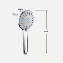 5-Mode Handheld Shower Head Round With 150cm Shower Hose High-Pressure Spray Massage Chrome