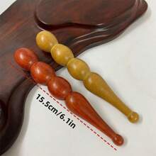 中医穴位笔檀香木养生经络穴位按摩棒木质穴位棒指压棒拉伸棒穴位笔，多轮木质按摩棒，手动滚轮实木按摩器，经络疏通木质按摩棒，手持穴位按摩器，元旦，万圣节，圣诞节礼物