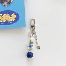 New Summer Original Design Simulated Blueberry Sweet Blueberry Phone Chain Fruit Phone Charm Jewelry, Girly, Phone Charm, Phone Lanyard, Phone Pendant, Earphone Pendant, Bag Charm - Blue - View 12