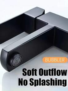 这款现代黑色塑料单把手面盆龙头采用方形单孔设计，可混合冷热水。它由耐用的ABS塑料制成，表面为哑光黑色，并配有G1/2螺纹连接。 - 彩色 - 查看 7