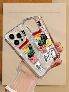 Coloridas etiquetas americanas Funda magnética para teléfono Cuerpo completo MagSafe Soporte de carga Protección Antiarañazos que no amarillea Cubierta transparente para teléfono inteligente Regalo para Apple Phone 11/11 Pro/11 Pro Max 12/12 Pro/12 Pro Max/13/13 Pro/13 Pro Max/14/14 Plus/14 Pro/14 Pro Max/15/15 Plus/15 Pro/15 Pro Max/16/16 Pro/16 Plus/16 Pro Max/16E/X/XS/XSMax/TPU Estuche protector de material, Protector magnético de teléfono 2 en 1 de dibujos animados, el mejor regalo de cumpleaños para tus amigos y familiares, adecuado tanto para hombres como para mujeres - transparente - Ver 1
