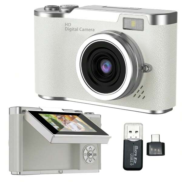 HD Digital Camera For Photography & Vlogging - Compact 48MP, 8X Digital Zoom, 180° Flip Screen, With Built-In Flash, Includes With Card Reader&OTG - Ideal For Beginners, Live Streaming & Travel, Live Streaming Camera|Userfriendly Interface|Highresolution Camera, Portable Camera.828 Big , May Day, Back To School Season Merchandise, Southeast Asia 99 Big , Queensland Australia Holiday Merchandise.