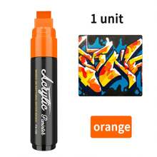 1pc 15mm Wide Tip Permanent Marker Pen, Waterproof & Fade Resistant, Suitable For Rock, Wood, Glass, Tire, Canvas, Ceramic, Fabric, Graffiti, Touch Up Paint, Large Capacity Craft Marker Pen,For School Supplies,Back To School