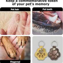 20 Stück Leder Haustier Haar Aufbewahrung Schlüsselanhänger, kreative Haustier Fell Sammel Hängedekoration, süßes Katzen- & Hunde-Haar Accessoire