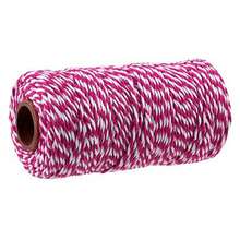 Cuerda de carnicero de 2 mm de grosor, hilo de algodón para preparación de carne, atar pavos, barbacoa, cuerdas para salchichas, cordón de 100 metros - Blanco - Ver 12