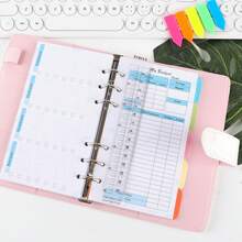 6-Loch Lose-Blatt-Notizbuch Ersatz-Zubehör-Set, Wochenplan, Monatsplan, Haushaltsbuch Ersatz-Innenseiten, Handkonten Innenseiten, A6 Notizbuch Ersatz-Innenteil