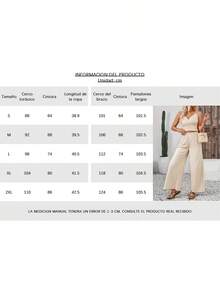 Traje Casual Mujer Dos Piezas,Set De 2 Piezas Camisola Y Pantalones Para Mujer,Conjunto De Vacaciones,Chaleco Elástico Y Pantalón Partido,Blusa Casual Femenina, Traje De Pantalones De Piernas Anchas - Negro - Ver 8