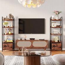 Estantería Alta de 5 Niveles con Cajón, Librero Estilo Industrial con Acabado Rústico, Mueble Organizador para Sala, Oficina o Recámara, Estantería para Libros y Decoración - 1 - Ver 6