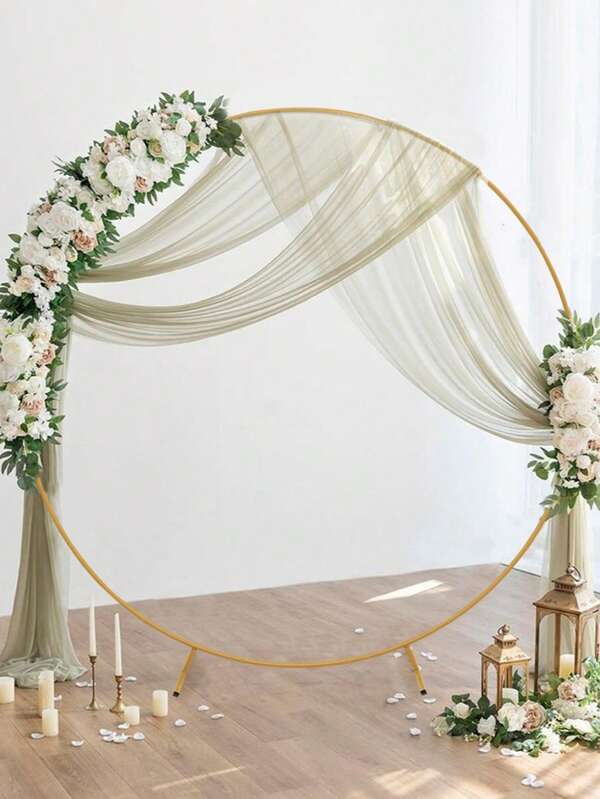 1 set Arche de ballons dorée, support métallique réutilisable rond, structure arquée, décoration d'anniversaire, support de ballons d'anniversaire, arche de mariage, décoration de mariage, arche d'anniversaire, support de ballons, décoration d'anniversaire, décoration de baby shower