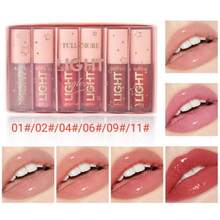 Moisturizing Lipgloss Set 6PCS Smooth Hydrating Lip Gloss Neutral Nude Nourishing Glossy Lipgloss For Women And Girls (Moisturizing, 6PCS Set A) - Multicolor - View 1