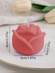 1pc Tulip Scented Candles, Long-Lasting Fragrance, Handmade Home Decoration, Romantic Atmosphere, Bedroom, Living Room, Suitable For Birthday And Holiday Gifts Graduation